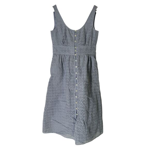 J Crew Purple Eyelet Lace Babydoll Midi Dress Sz 6 Cottagecore Boho Feminine - Picture 2 of 13